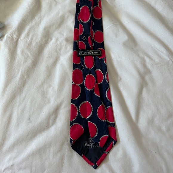 Other - Maximilian 100% Silk Men's Red and Black Tie
